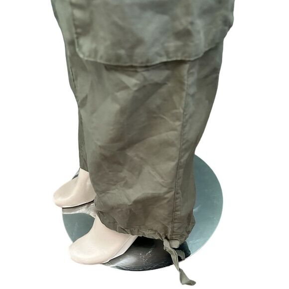 Faded Rose Essentials Multi Pocket Cargo Pants Olive Green Straight Leg Medium - Picture 4 of 6